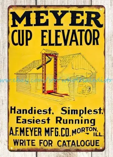 Meyer Cup Elevator metal tin sign garden reproductions