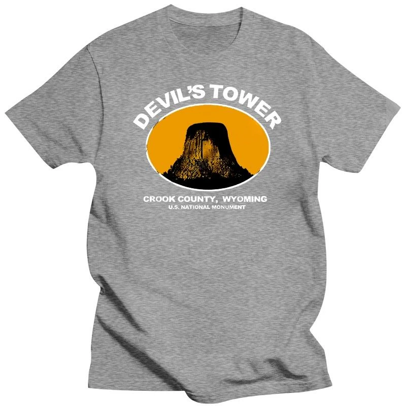 Close Encounters Of The Third Kind UFO Alien Sci-Fi High Quality Custom Printed Tops Hipster T-Shirt 9152 Devils Tower T-Shirt