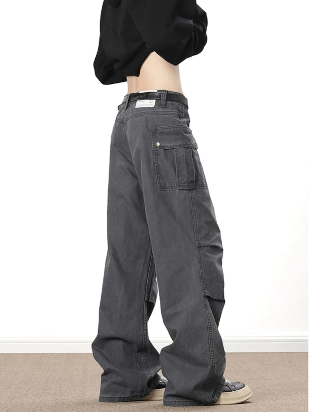 

Мужские рабочие брюки American Sle, осенне-зимние, прямые, свободные, широкие штанины, в стиле лесоруба/солдата, молодежные, Vitali Sle