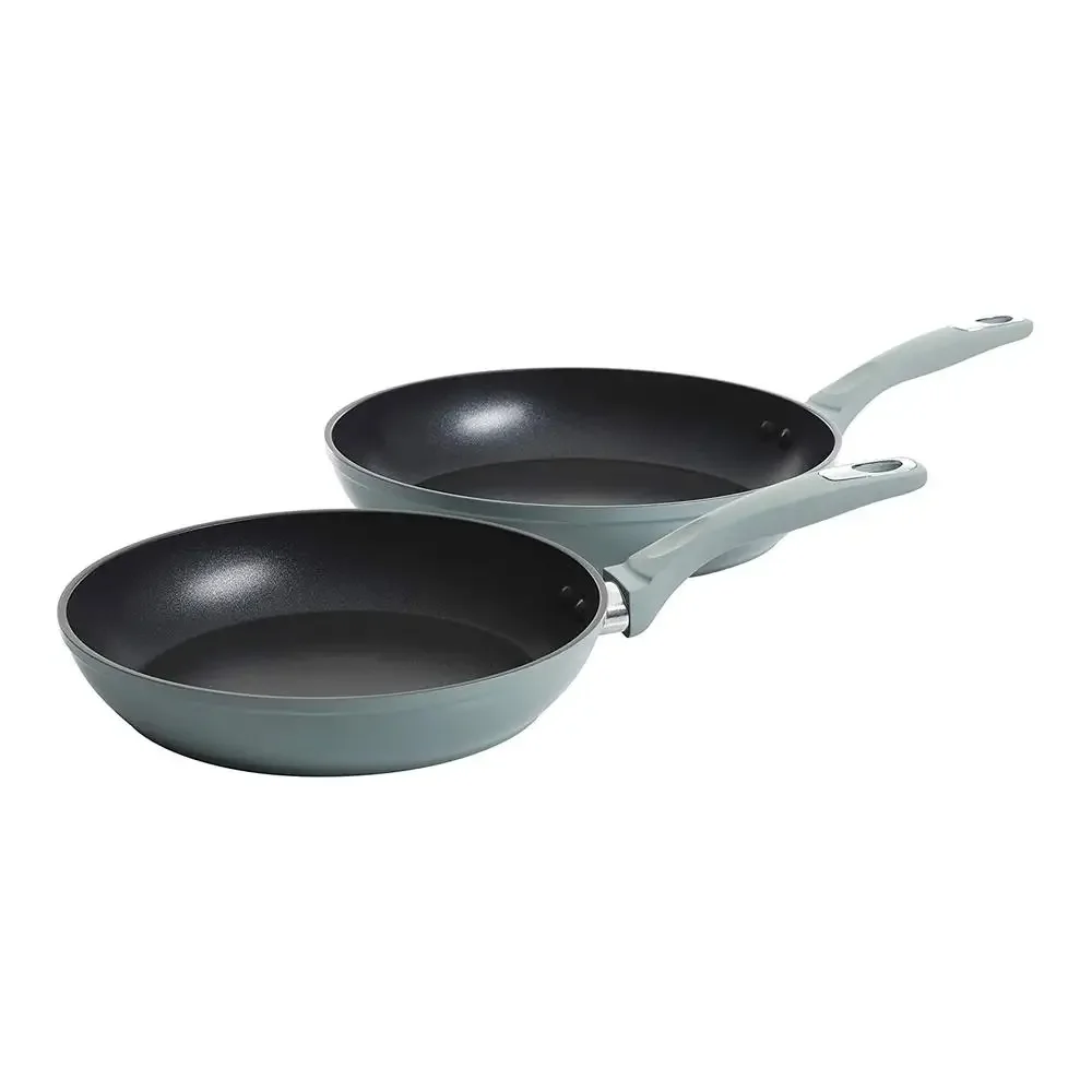 Aluminum Induction Frying Pan Set Non-Stick Coating Stay-Cool Handles 8