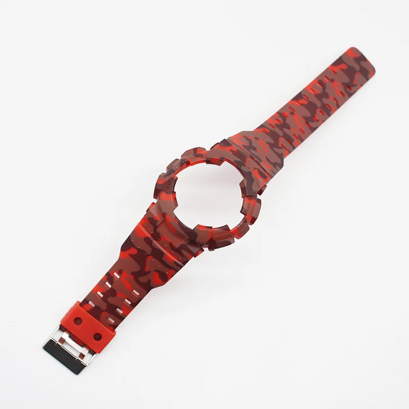 Replacement GD/GA/GAX/GLX100 120 Camouflage Watch Band Case Resin Protective Case Transparent Black One Piece