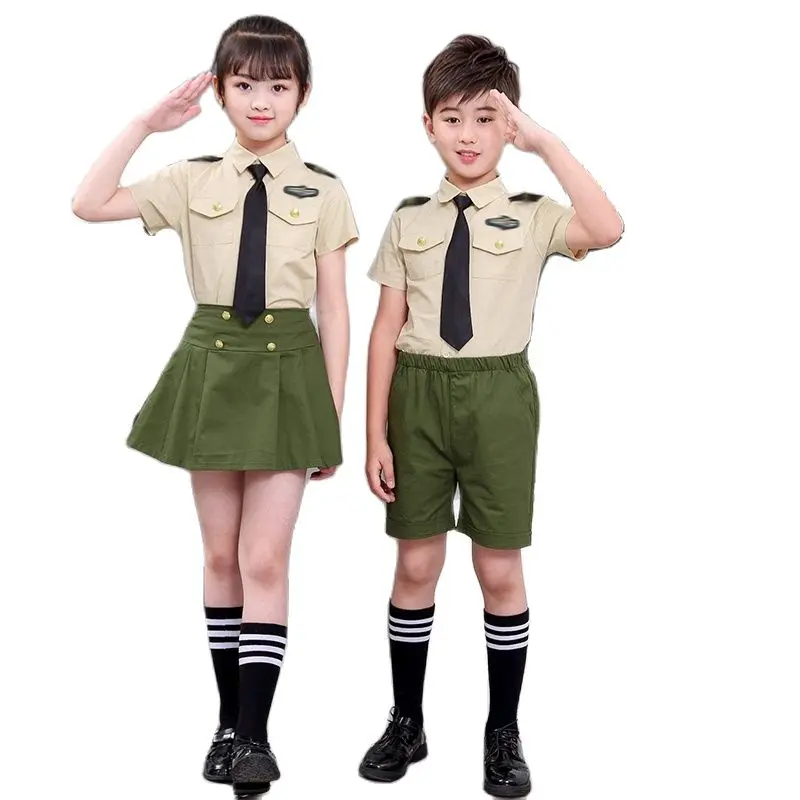 Uniforme de polícia infantil, ternos aéreos das forças especiais, estudantes da escola primária desempenho uniforme do exército para crianças, cosplay