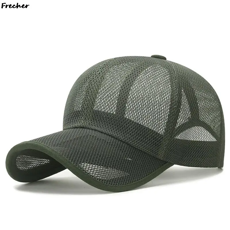 Hollow Mesh Fishing Cap Men Women Breathable Net Golf Caps Summer Outdoor Visors Hat Comfortable Sports Hats Leisure Casquette