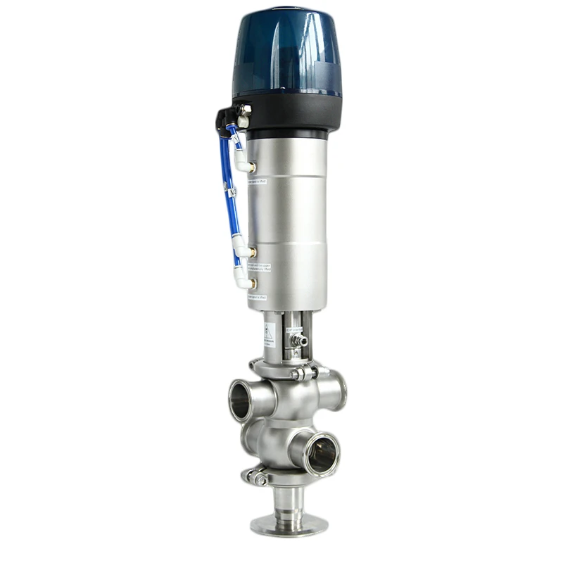 

Sanitary Stainless Steel Clamped Two-Seat Anti-Mixing Valve with Smart Head