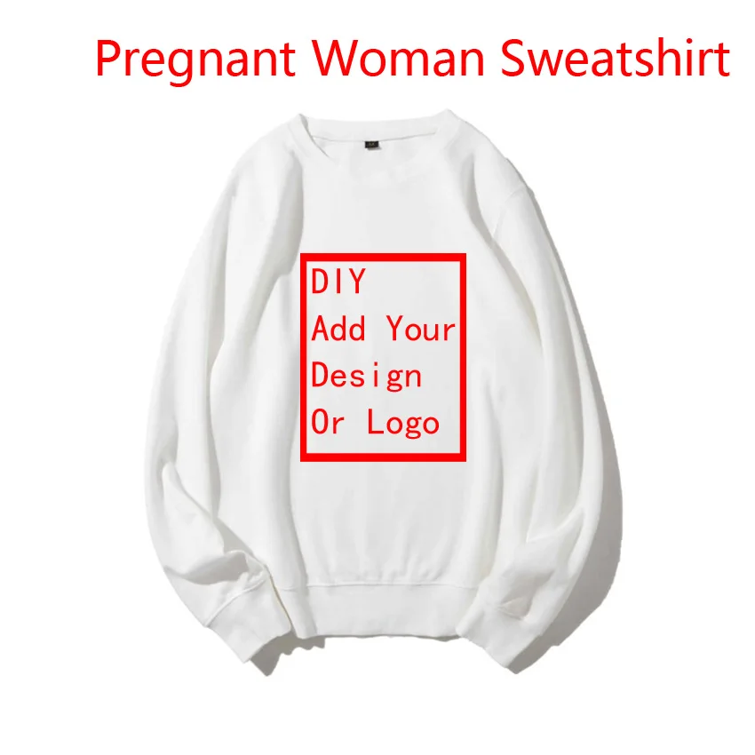 Funny Letter Love Print Pregnant Woman Sweatshirt Spring Autumn Maternity Women Sweaters Customized Add Your Photo Idea Cool DIY