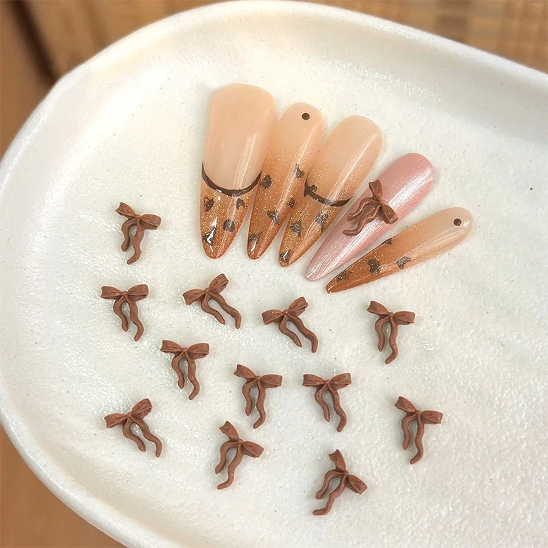 50 قطعة ثلاثية الأبعاد الراتنج فلاتباك مسمار السحر فراشة Bowknot مسمار الفن الشريط Bowknot مسمار أجزاء مجوهرات DIY بها بنفسك مسمار الزينة