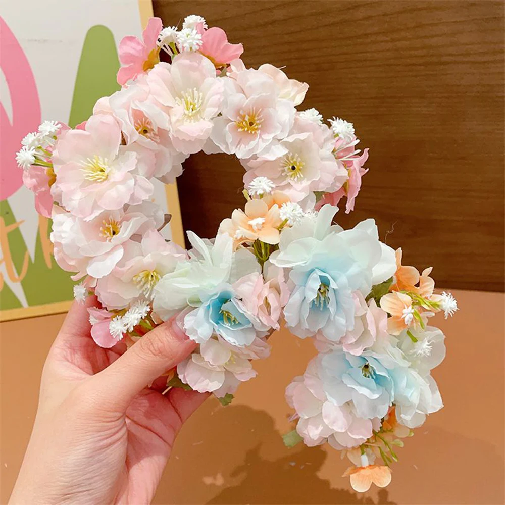 Labubu Exquisite Doll Clothing DIY Handmade Chinese Traditional Flower Wreath Headwear for Labubu view 3