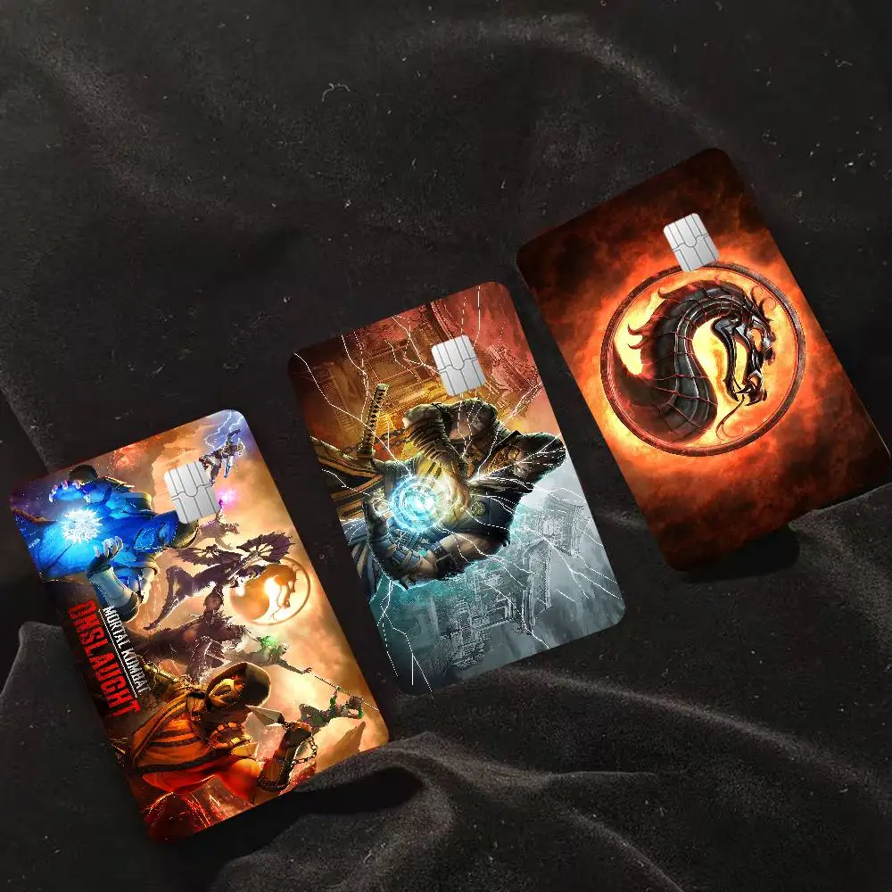 Hot Game M-Mortal K-Kombates Anime Spend or Save Shell On Off Ultra Thin No Fade Sticker Skin Cover Film for Debit Credit Card