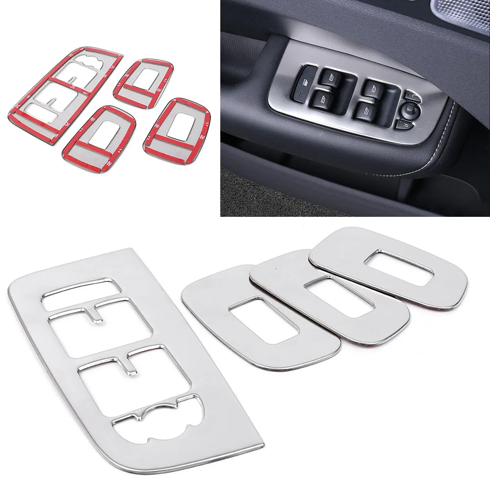 4PCS Car Styling Interior Door Window Lift Regulator Cover Protector Trim Decoration for Volvo XC60 2th generation 2018 2019