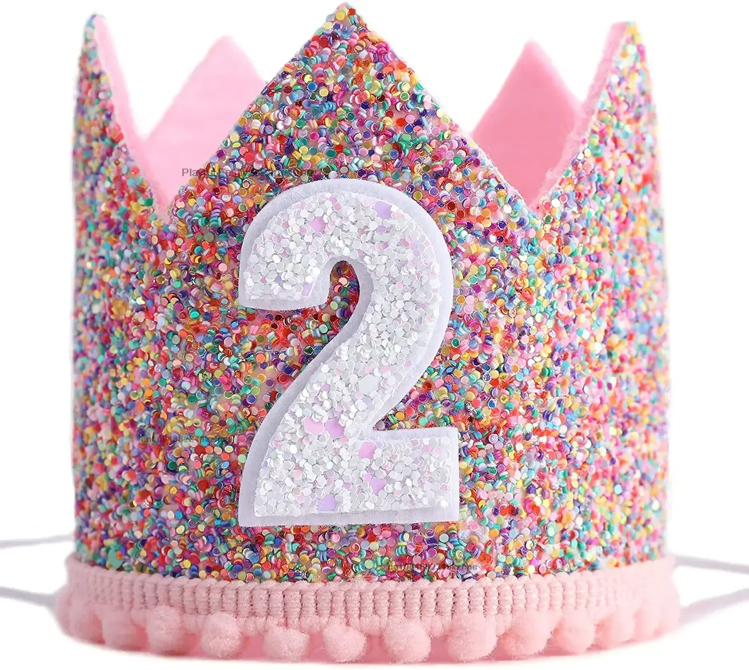 Princess Crown Baby Birthday Party Hat Half Year Old 1 2 3 4 5 6 Years Headband Baby Shower Kids Birthday Decoration Supplies