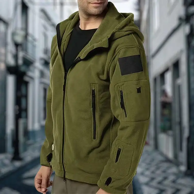 Men Military Winter Autumn Thermal Polar Fleece Tactical Jackets Outdoor Sports Coat Softshell Hiking Fishing Camping Trekking
