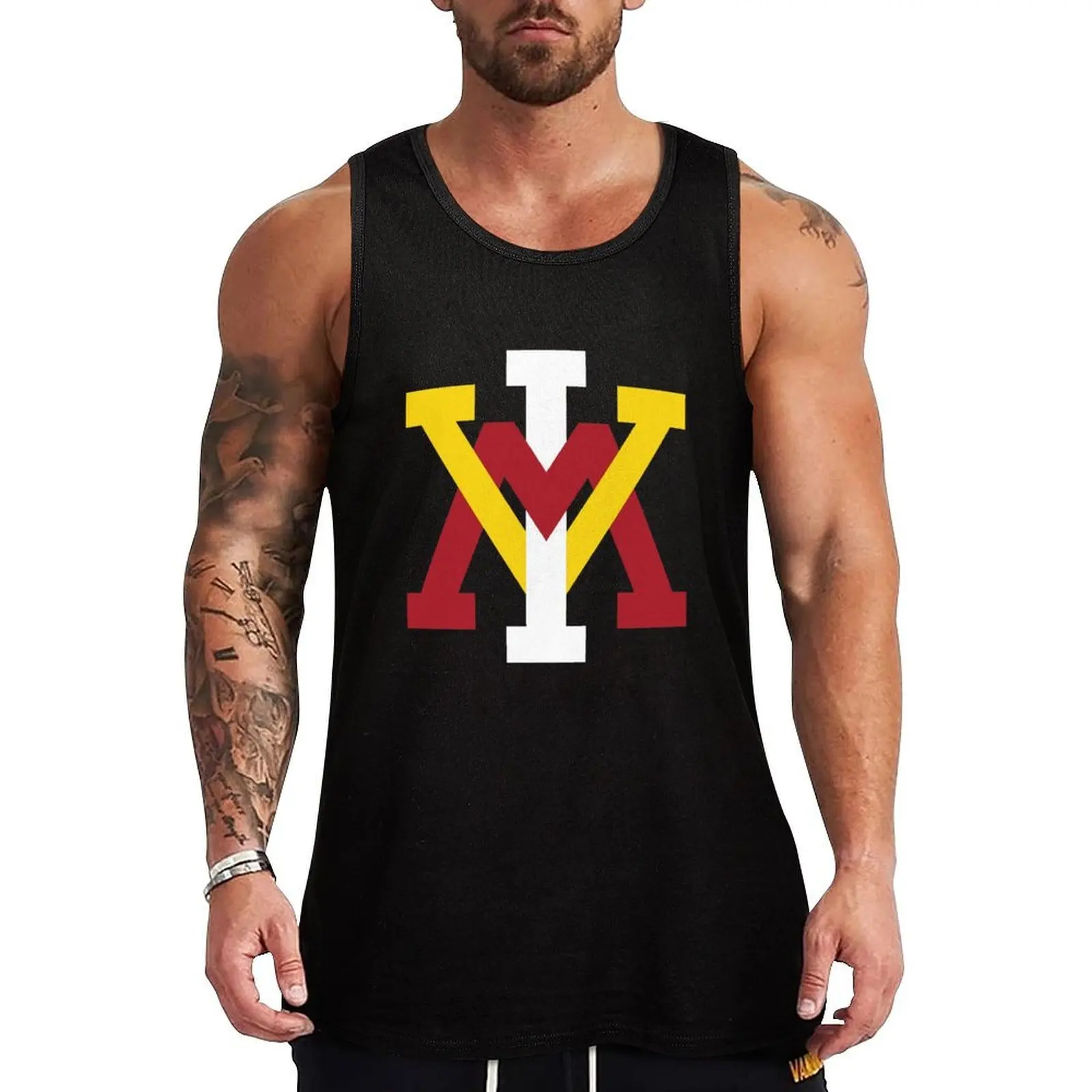 

The VMI Iconic Tank Top Short sleeve training weight vest T-shirts men gym shirt men