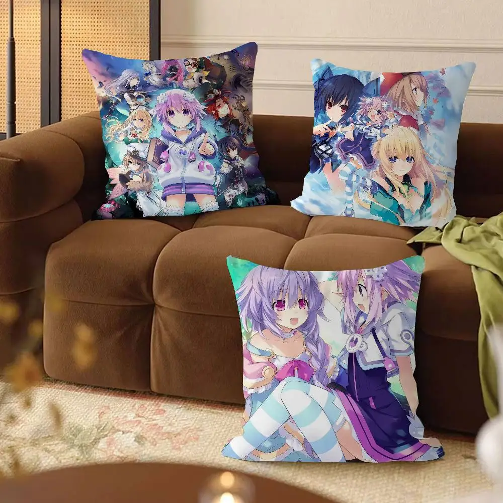 HyperdimensionS N-Neptunia وسادة هدية ديكور غرفة نوم أريكة غطاء وسادة السيارة 45x45