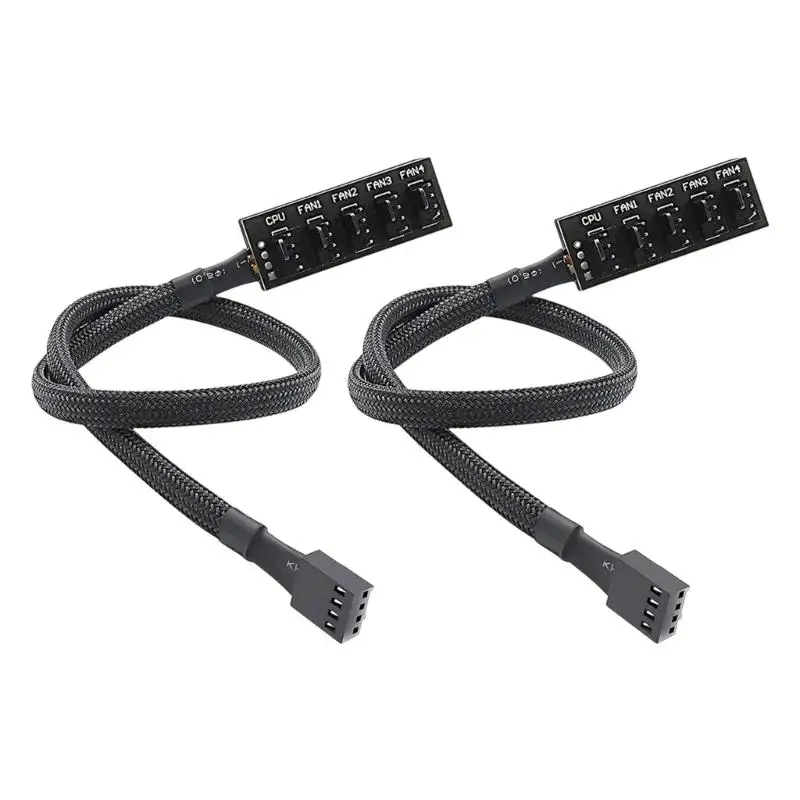R53C PWMs Fan Hub 1 to 5 4Pin Splitter Cable For Multiple Fan Setup In Computer And Office Use