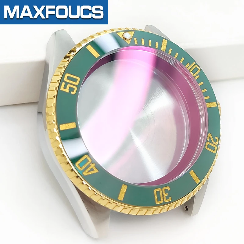 MDV-106 Gehäuse MOD Swordfish Stahl-Uhrengehäuse 3-Uhr-Position Glänzende/Gebürstete Lünette Eingesetzte Krone Gehäuseboden Saphirglas Kundenspezifisches Teil – Detail 14