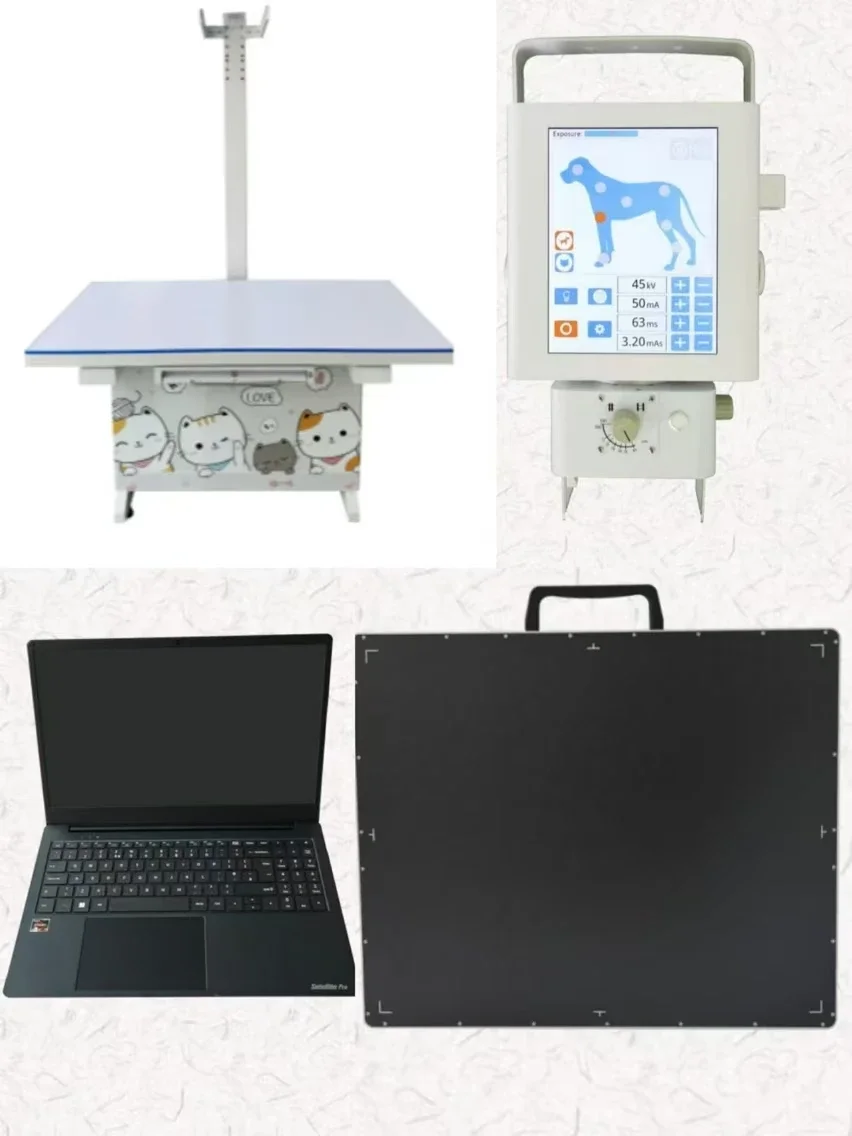 Portable veterinary x-ray machine touch screen metal windproof reusable device for animal hospital x-ray monitoring equipment