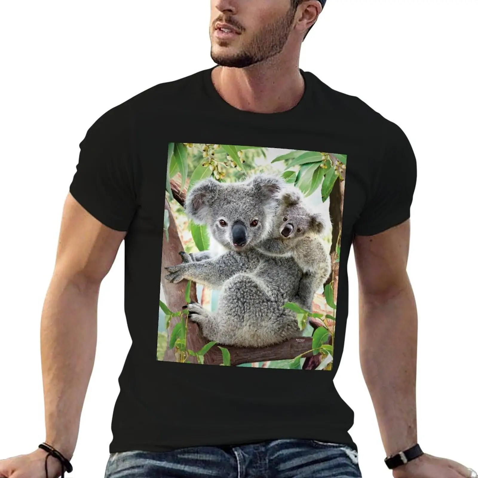 Koala Cuddles T-Shirt quick drying sublime anime clothes tee shirts for men