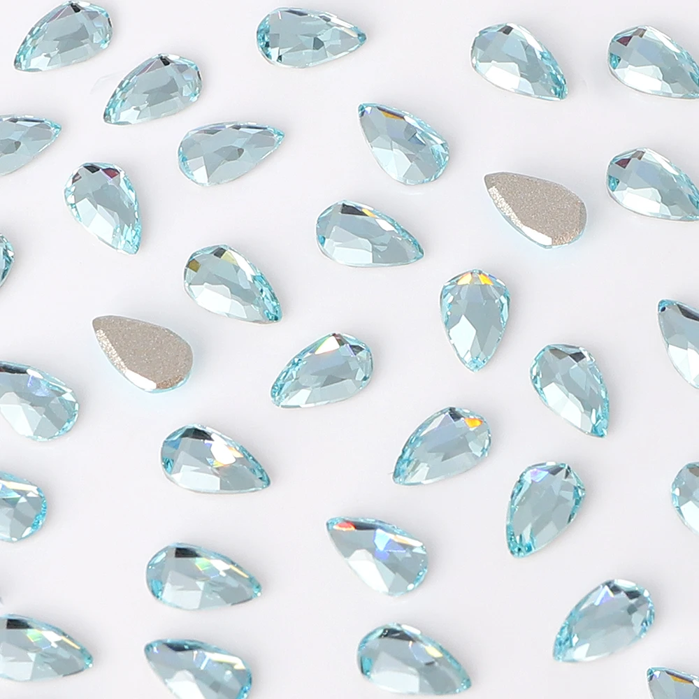 50 ชิ้น 3x5 มม. หินแก้วหลากสีคุณภาพสูง กลิตเตอร์รูปหยดน้ำ สำหรับงานประดิษฐ์เครื่องประดับ งานศิลปะตกแต่งเล็บ