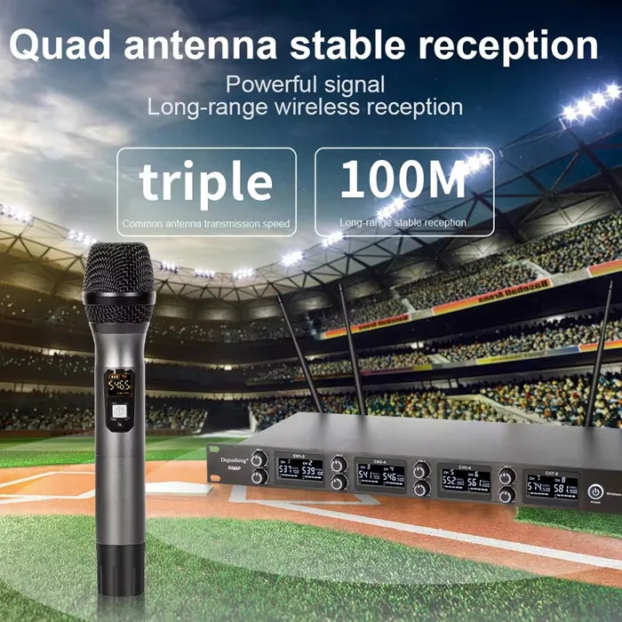 TKG 620-690MHz K-25R 8 channels outdoor uhf  karaoke singing performance sound system wireless microphone system professional