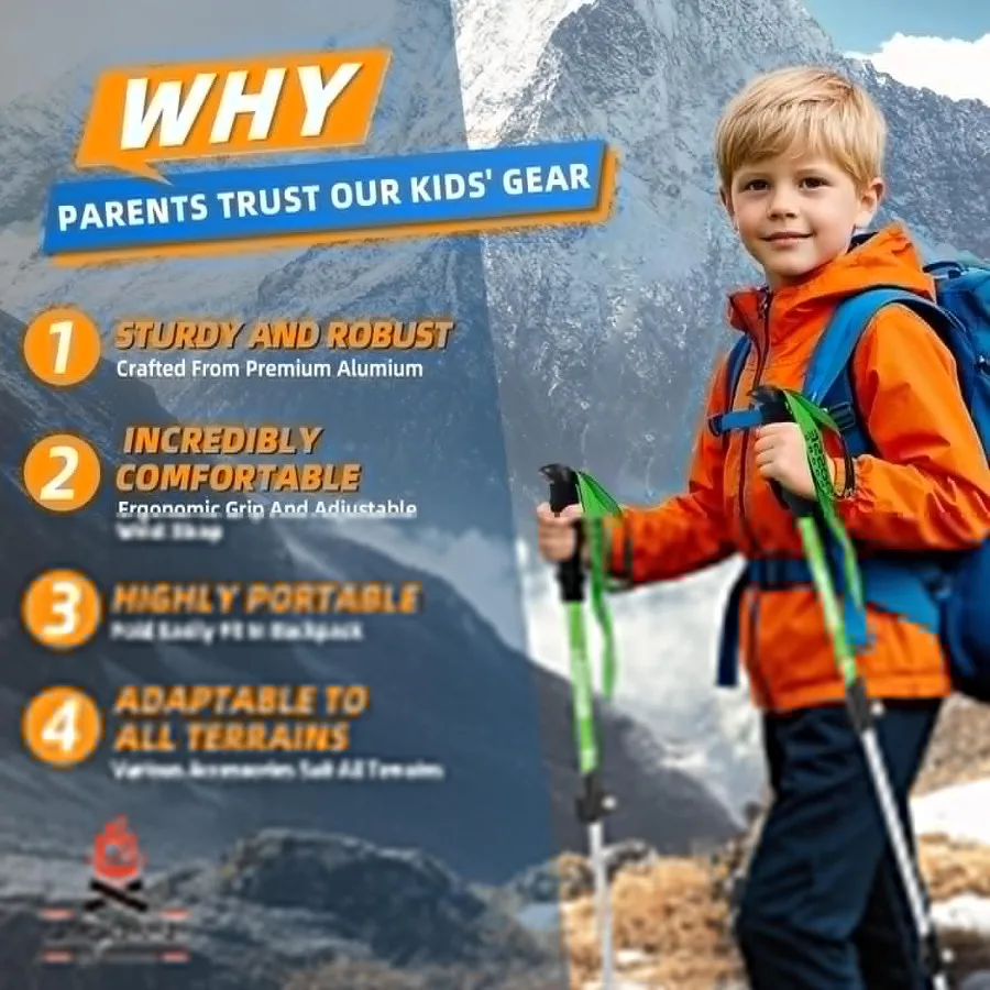 أقطاب المشي لمسافات طويلة خفيفة الوزن وقابلة للطي للمغامرة الخارجية، أقطاب رحلات من الألومنيوم قابلة للسحب، عبوة من قطعتين مع قابلة للتعديل