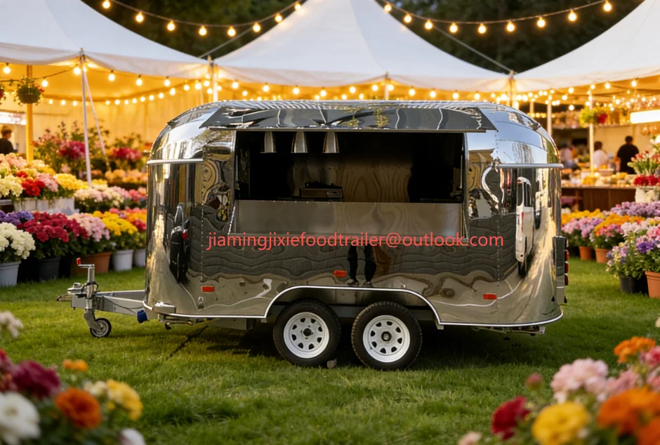 

Custom Stainless Steel Remorque Foodtruck Manufacturer Mobile Coffee Bar Burger Pizza Taco BBQ Fast Food Truck Trailer