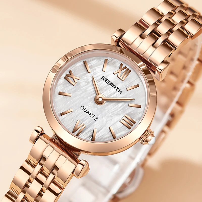 Rose Gold Creative Ladies Wrist Watch Stainless Steel 2022 Women Fashion Watch Stylish Desgin Quartz Watches for Female reloj