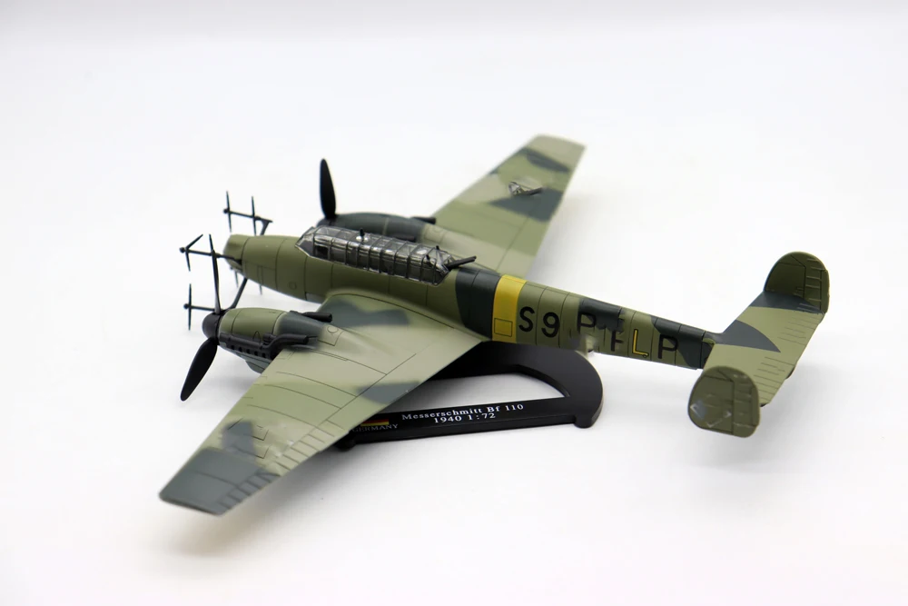 Nuevo Modelo de simulación de aleación de plástico fundido a presión BF 110 1940, escala 1/72, avión para regalo de colección