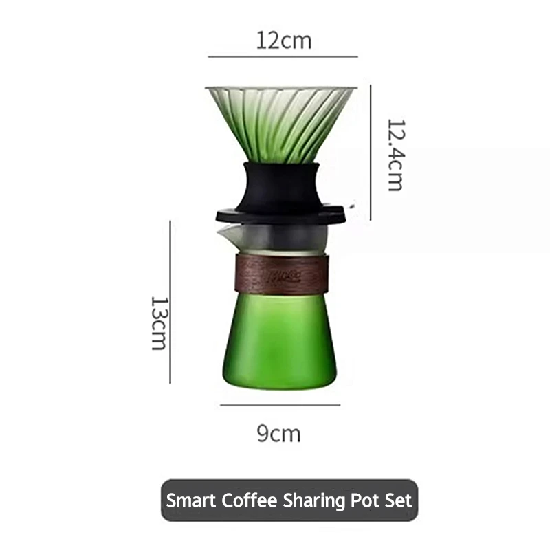 Pour-over Coffee Filter Cup Glass Drip-type Hand-brewed Coffee Maker Pot Vshaped Drip Filter Paper Specialized Barista Accessory