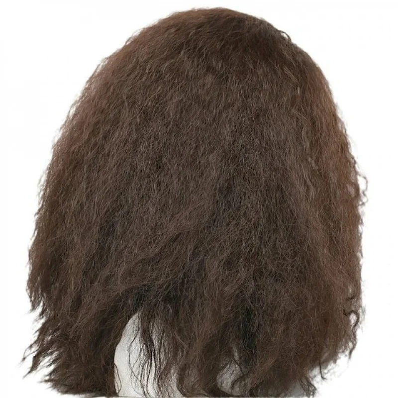 Hagrid Movie Cosplay Brown Long Curly Hair Beard Accessories Halloween Wig