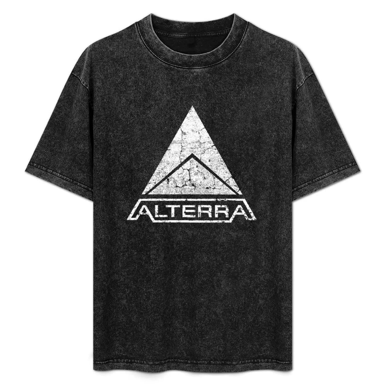 

ALTERRA white logo T-Shirt Breathable Gym Short Sleeve T-Shirt