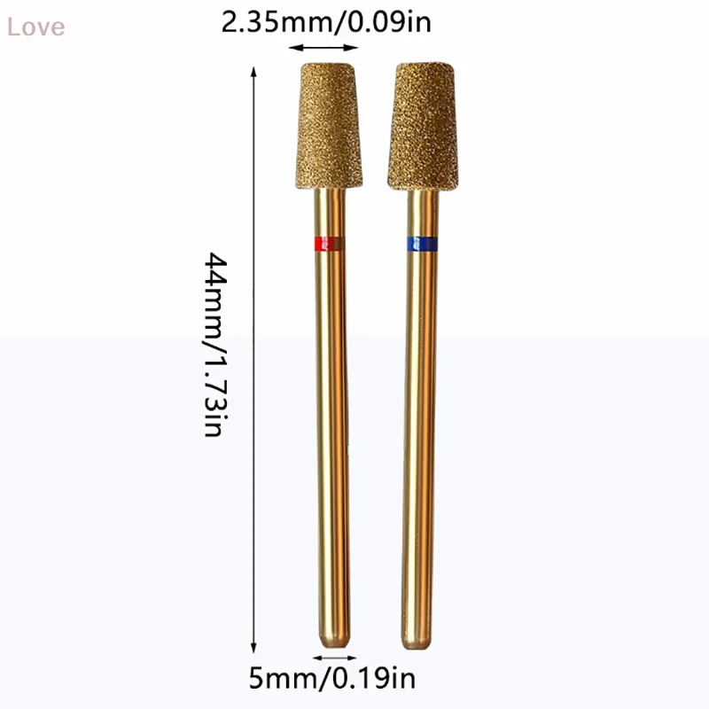 Gold-plated  Sand Nail Drill Bit Rotary Manicure Cutters Bits Manicure Drill Accessories Gel Removal Nail Tools