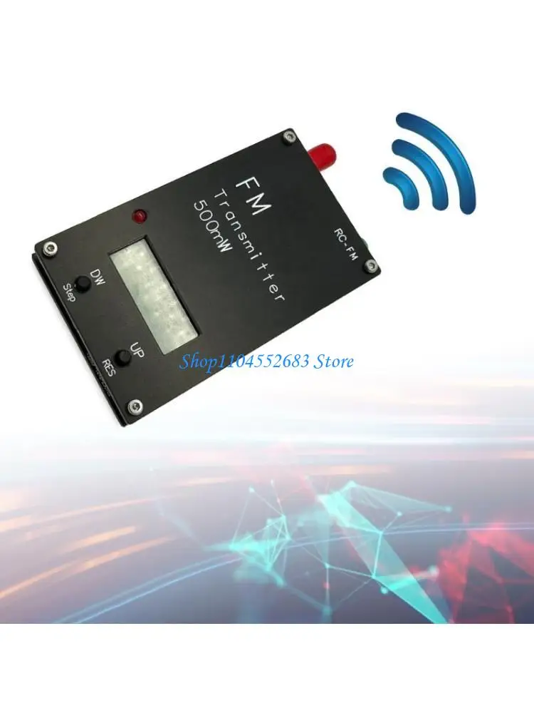 

Y6GD Stereo Transmitter Aluminum Shells FM Transmitter Sound Stereo Input 500mW FM Transmitter Type C Port for ParkingLot