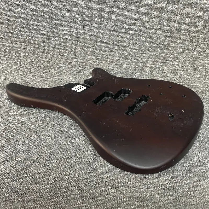 YB933 Active Electric Bass Body Unfinished Brown Color Solid Basswood PJB Right Hand