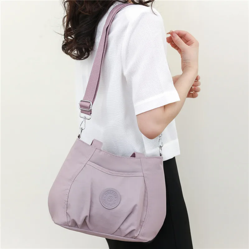 Casual Women Shoulder bag Nylon Top-handle Bag High Quality Female Zipper Handbag CrossBody Bag Ladies Tote Bag Purse