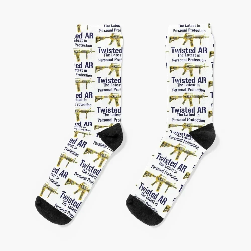 

Twisted Tea Automatic Rifle Socks snow retro funny gift bright garter Boy Socks Women's