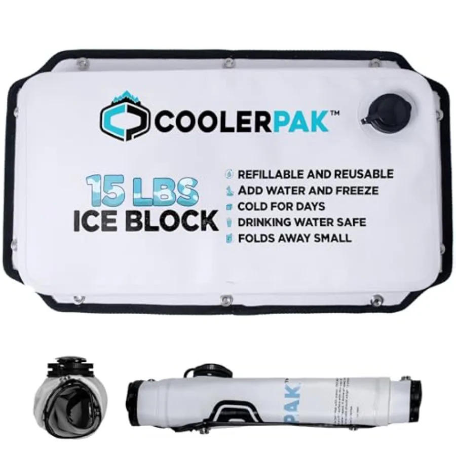 

and Refillable and Reusable Ice Packs for Coolers Stays Cold for Days Non-Toxic and Leakproof, Suitable for Potable Drinking Wa
