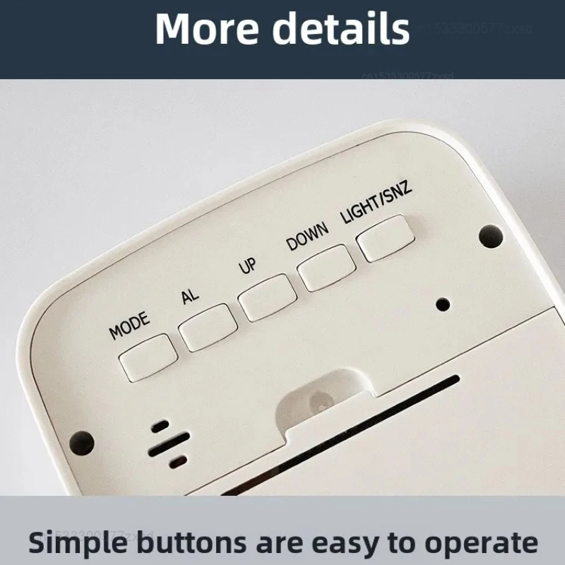 Mijia Mini Alarm Clock with Backlight Battery Operated LCD Display Temperature Humidity Monitor Multifunction Home Sensor Tool image 5