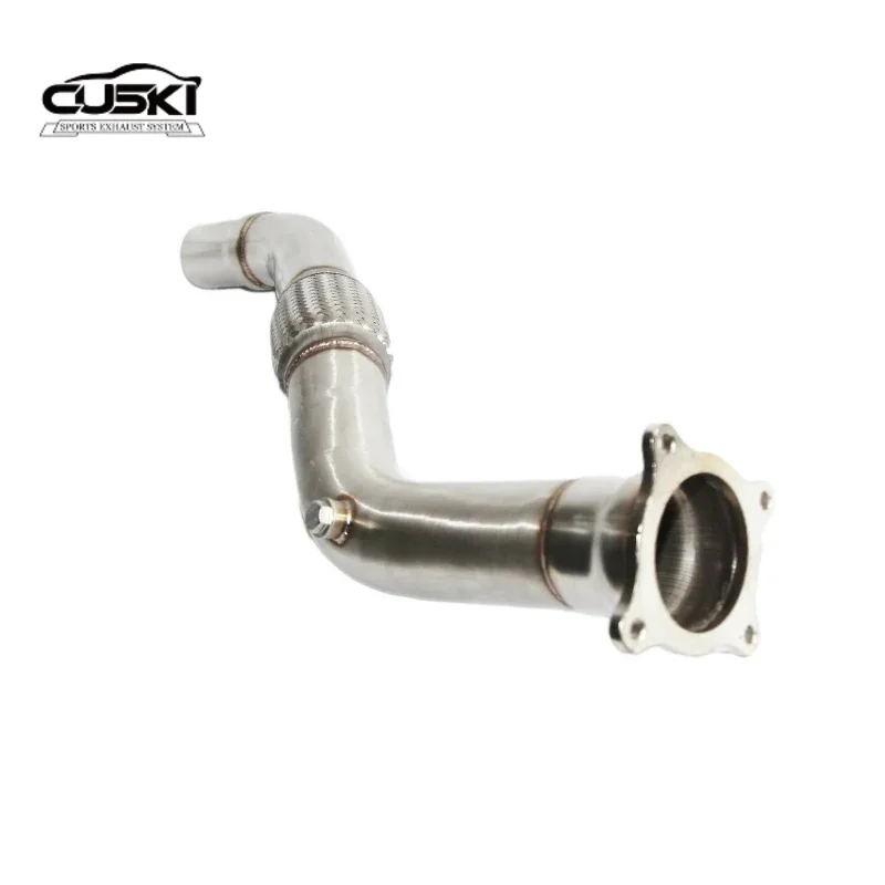 High Flow Exhaust Downpipe Applicable to Audi 09-16 A4 10-16 A5 13-16 Allroad 11-17Q5 2.0T quality Stainless Steel Exhaust pipe