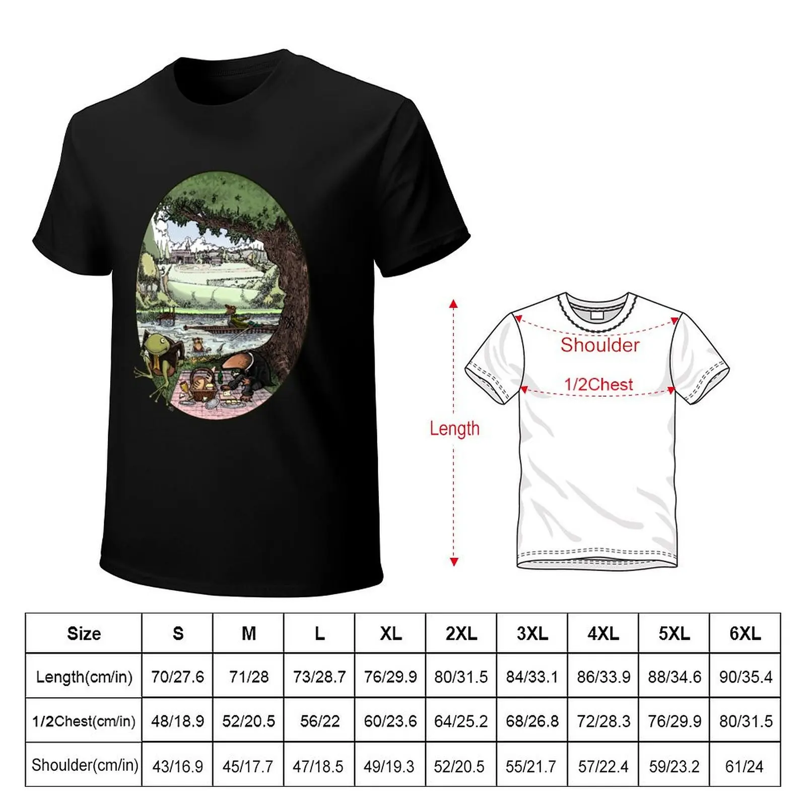 Wind in the Willows T-Shirt Simple Solid Color Crew Neck Tee