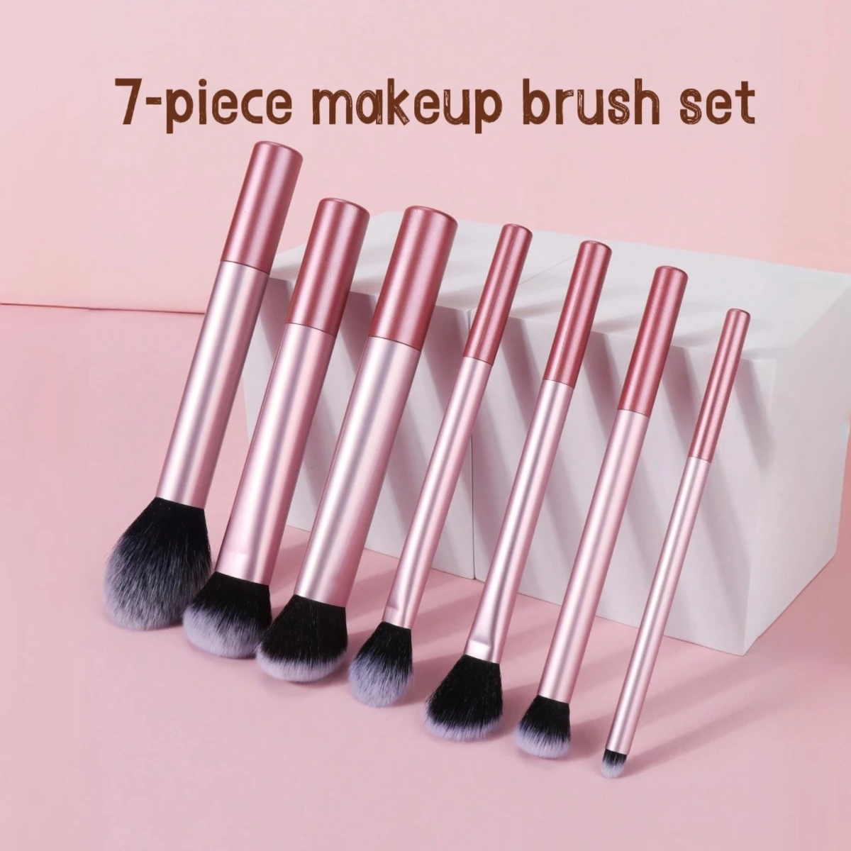 7 Professional Makeup Brush Set, Blush Brush, Loose Powder Brush, Concealer Brush, Eye Shadow Brush, Full Set of Travel Gift Set