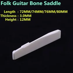 Nuovo - Sella a ponte in vero osso per chitarra acustica folk 72MM/74MM/76MM/80MM * 3.0MM * 12MM