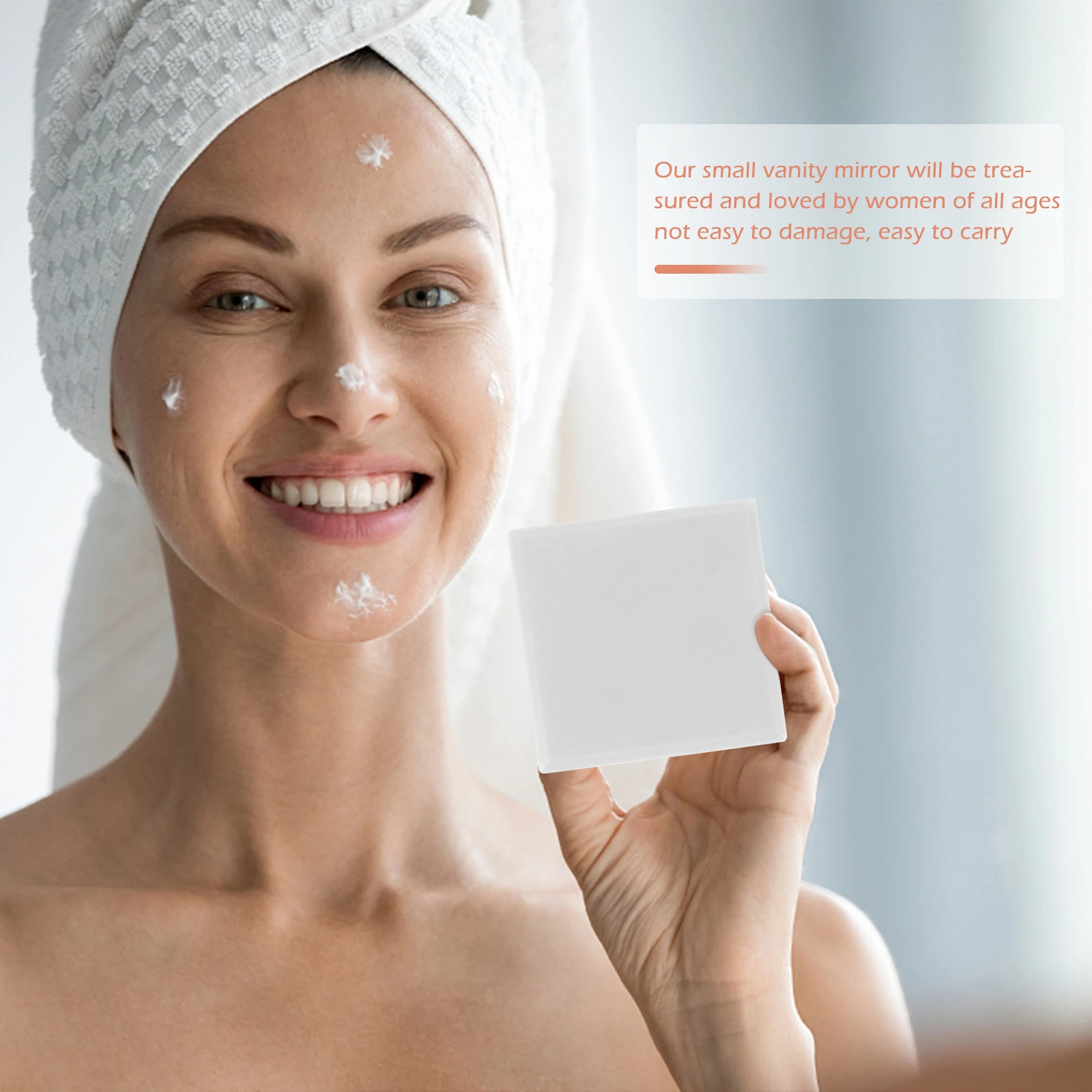 Espelho de maquiagem led portátil, vidro de alumínio, material abs, simulação de luz diurna brilhante, bolso ambiente escuro perfeito