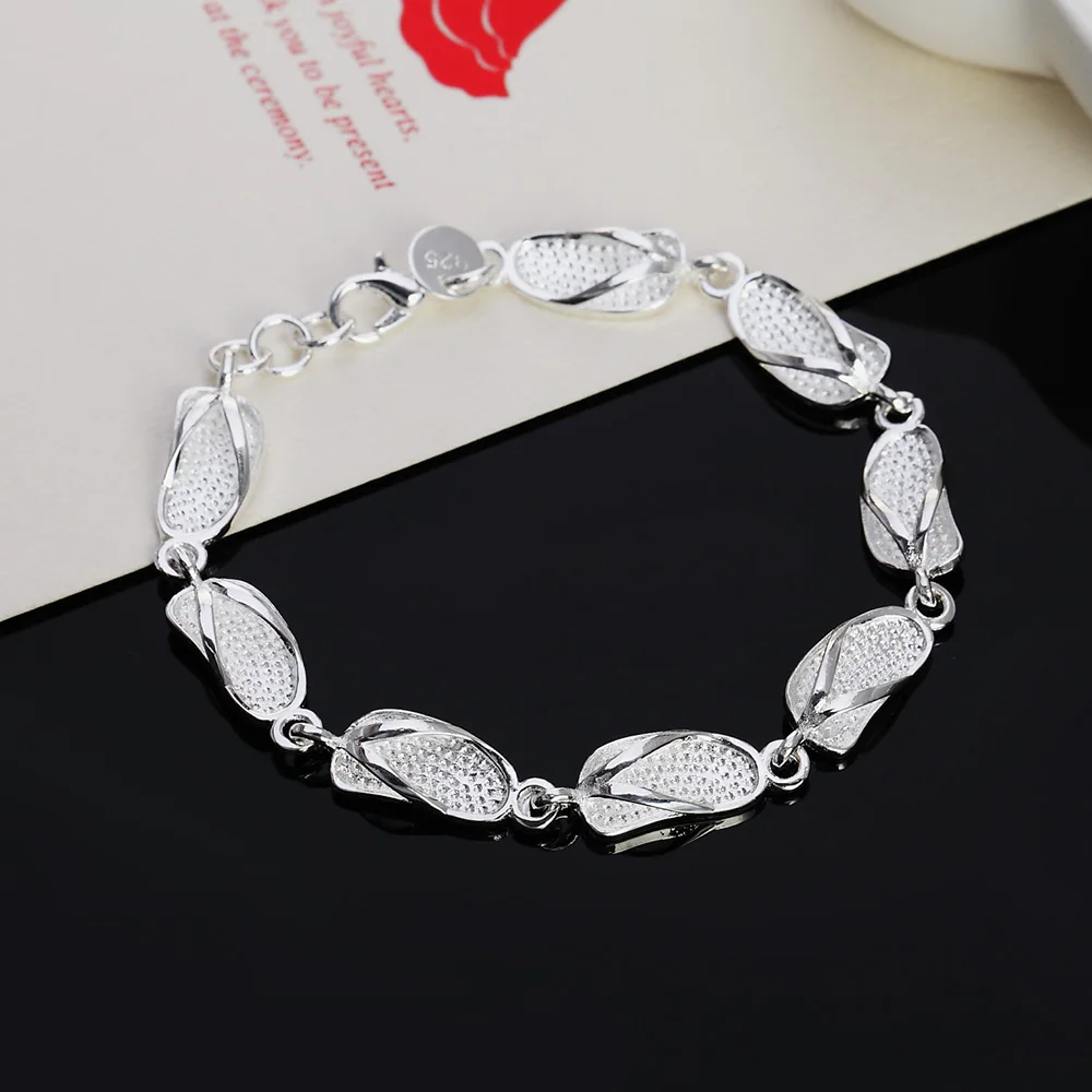 

Special Offer Fine Cute Slippers 925 Sterling Silver Bracelet For Woman Fashion Wedding Party Gifts Popular Brands Jewelry