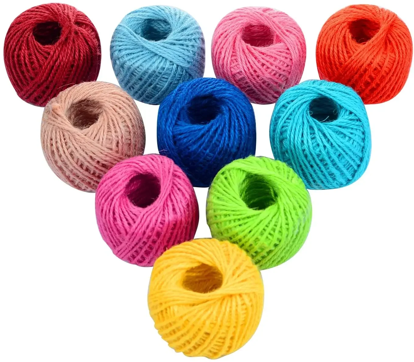 100M/Roll Colorful Jute Twine Natural Vintage Jute Rope Cord String Twine Burlap Ribbon Craft Gift Wrapping Wedding Party Decor