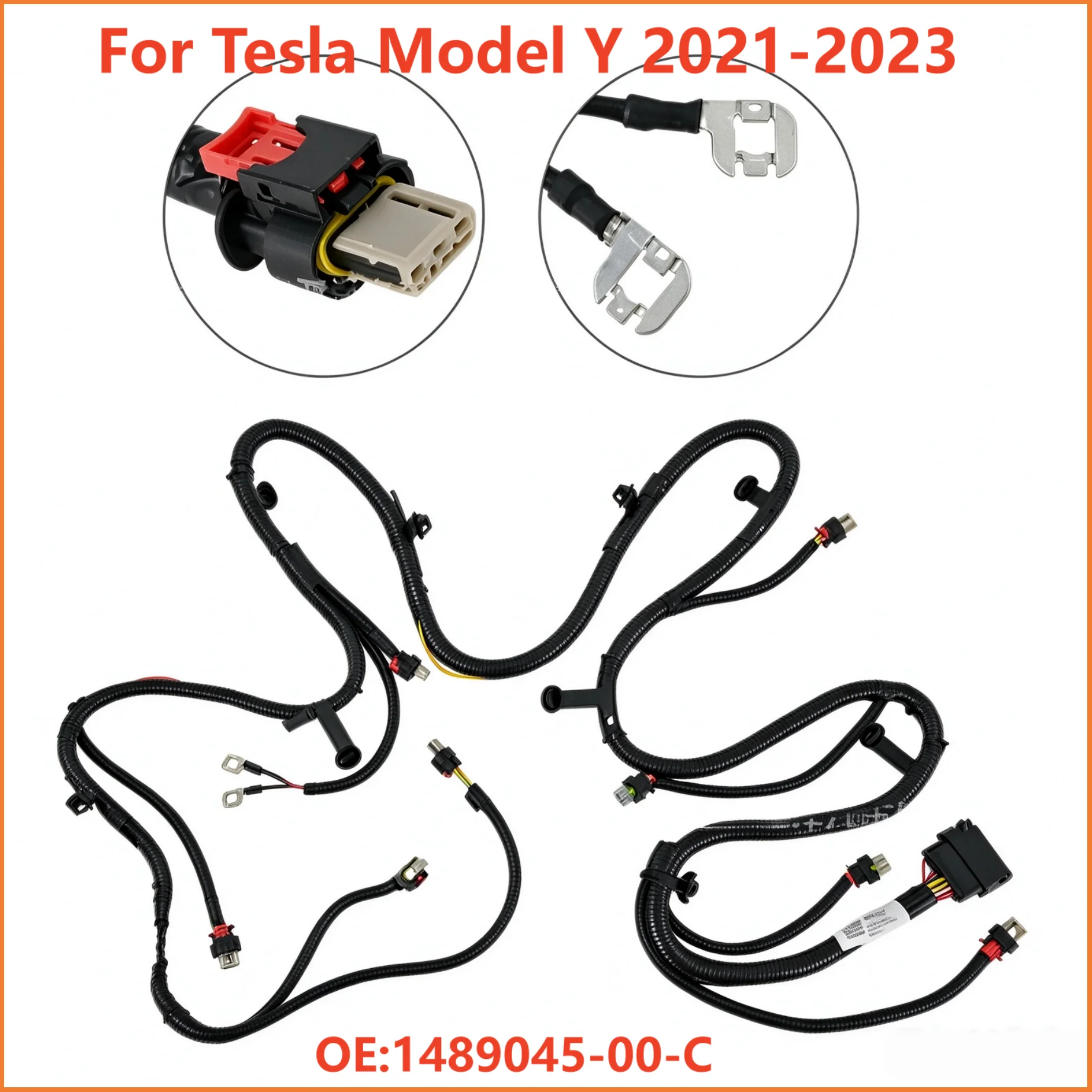 Front Bumper Radar Wiring Harness with Fog Light OEM 1489045-00-C For Tesla Model Y 2021-2023 Auto Replacement Parts