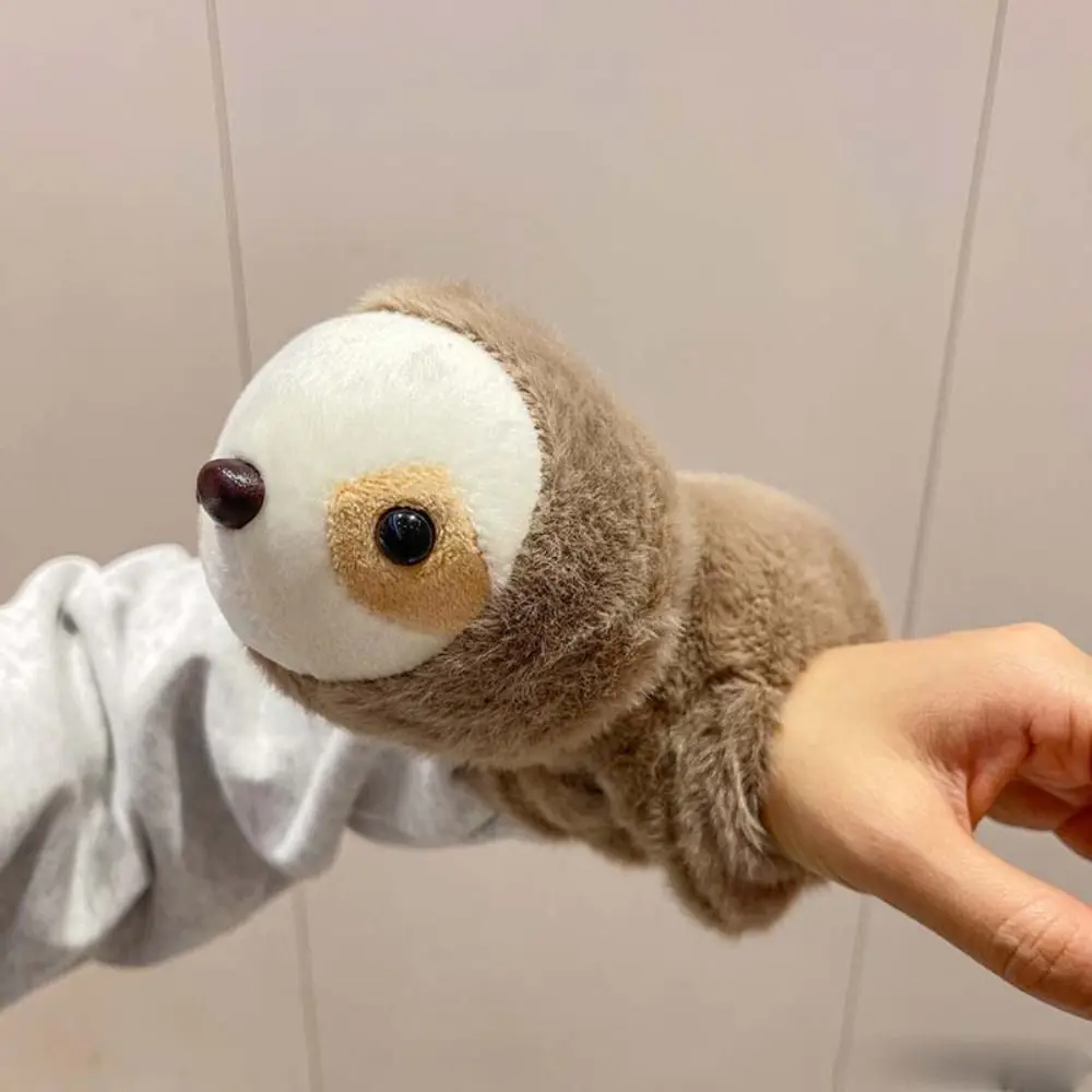 Stuffed Animals Sloth Animal Wrist Band Simulation Soft Sloth Slap Bracelet Cute Wrist Style Slap Bracelet Children