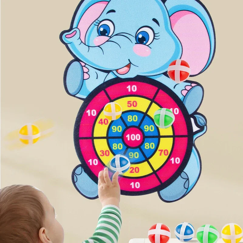 Sticky Ball Dart Board Target Sports Game Toys For Children Outdoor Party Toys Target Sticky Ball Throw Educational Board Games