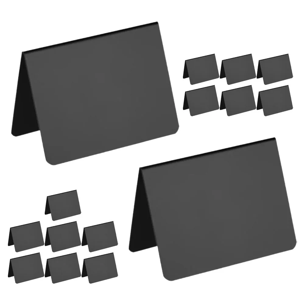 

15pcs Pvc Chalkboard Signs Tabletop Message Boards Standing Erasable Memo Boards For Shop Party Restaurant Buffet Food Labels