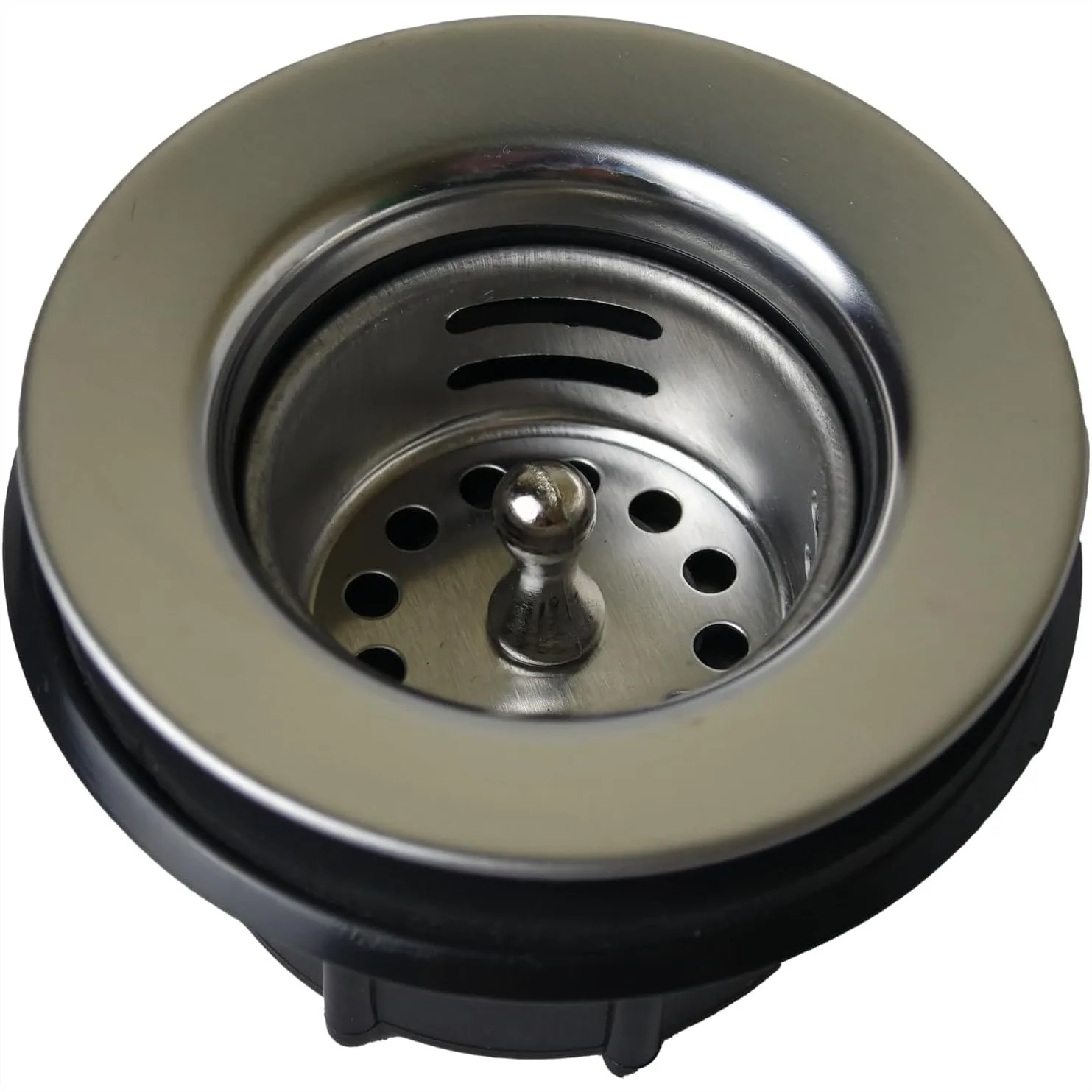 

RV Sink Drain with Removable Stainless Steel Strainer, Fits 2.5" Sink Opening & 1.5" Pipe, for Camper, Trailer, Marine, Cabin