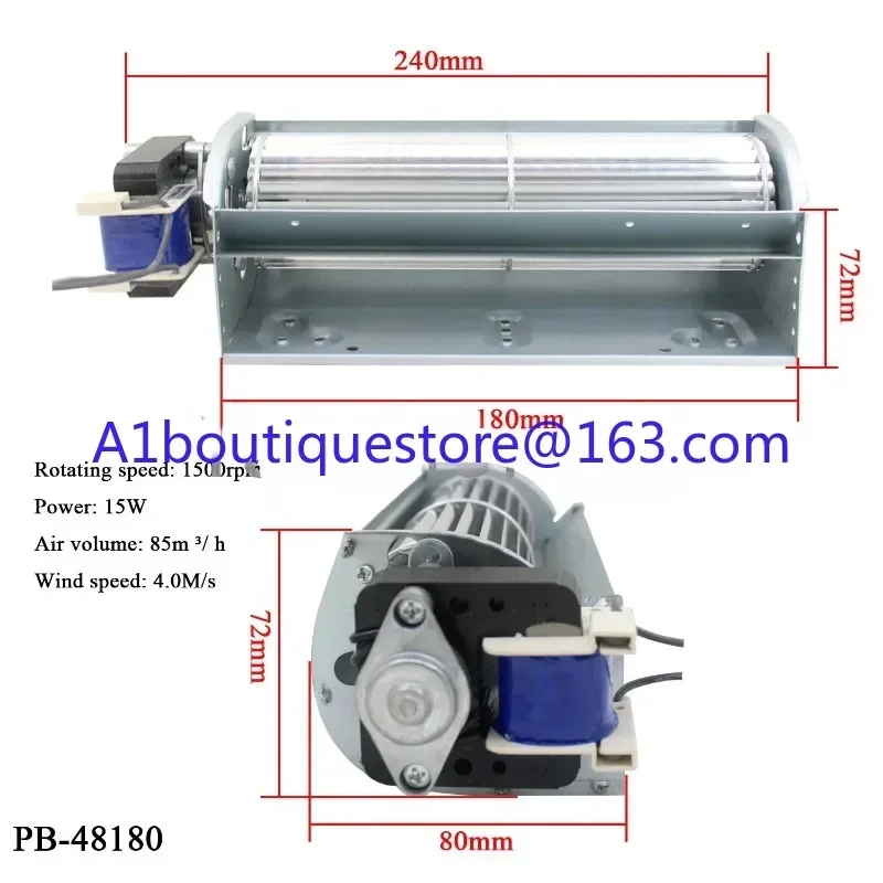 التيار المتناوب عبر تدفق مروحة PB-48 التيار المتناوب سلسلة طبل مروحة الكرة تحمل عبر تدفق التهوية قطر 48 مللي متر التيار المتناوب 220 فولت 120 فولت